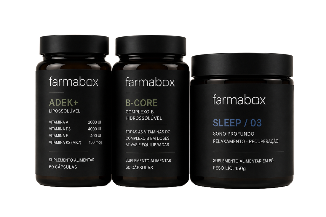Linha de suplementos Farmabox — ADEK+, B-CORE e Sleep/03
